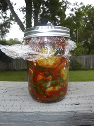 Kimchi created under the tutelage of April McGreger, Carrboro Farmers' Market, June 2012